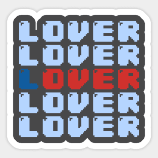 Love is OVER  Heartbreak Aesthetic Logo Design Sticker